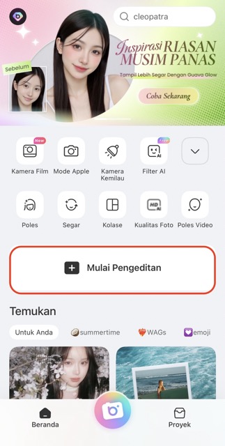 Kamera vintage-beautyplus-vintage-langkah3