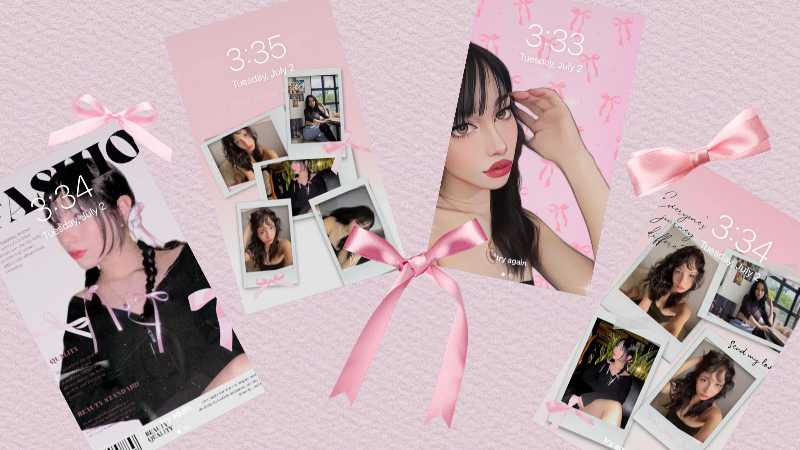 2 Ways to Get Coquette Aesthetic Wallpaper Using Polaroid Frames