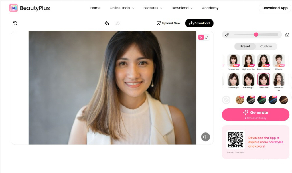 what would I like with bangs-middle part