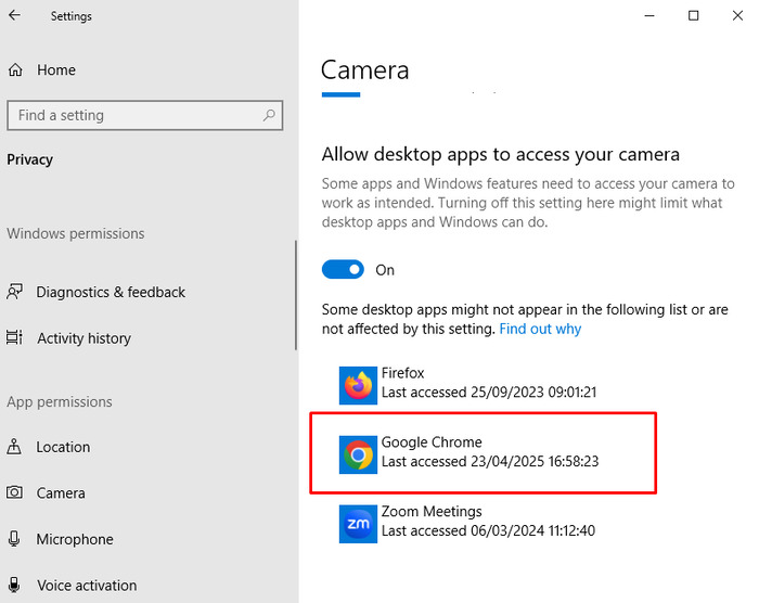 Mengaktifkan Kamera Web di Windows Chrome
