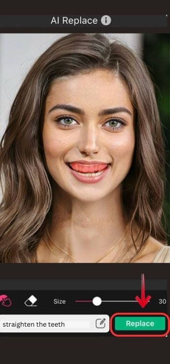 YouCam Perfect App Screenshot EN - Straight Teeth Filter ai replace highlight