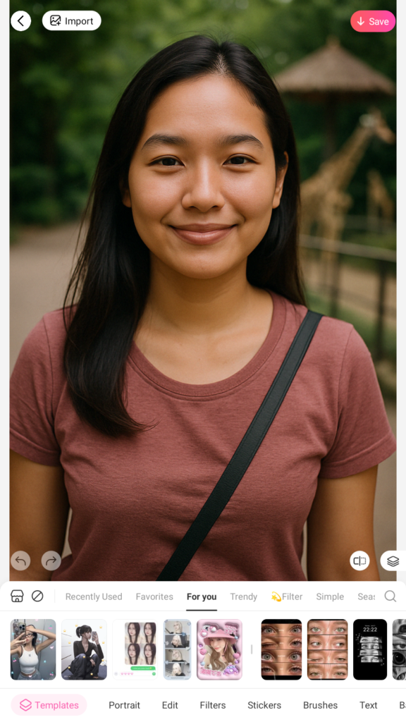 ภาพก่อนใช้ BeautyPlus App