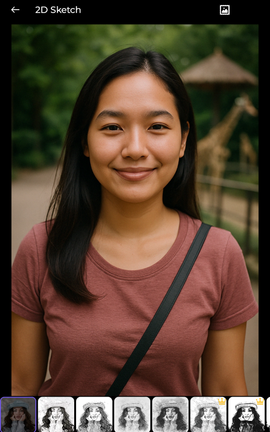 ภาพก่อนใช้ Pencil to Sketch Editor