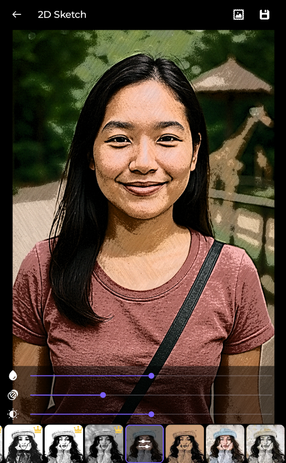 ภาพหลังใช้ Pencil to Sketch Editor