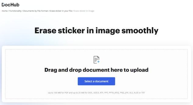 DocHub Erase sticker