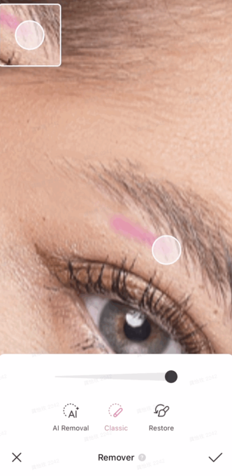 Remove Eyebrow Parts from a Photo